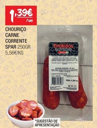 Spar Chouriço spar promoção