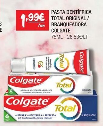 Spar Pasta de dentes colgate promoção