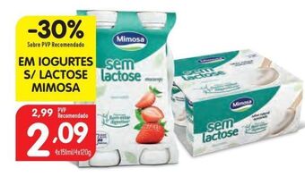 Minipreço Iogurte sem lactose mimosa promoção