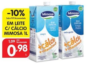 Minipreço Leite com cálcio mimosa promoção
