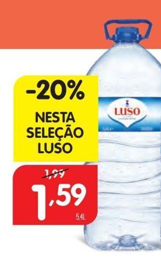 Minipreço Água luso promoção