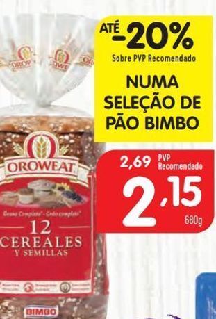 Minipreço Pão de forma oroweat promoção