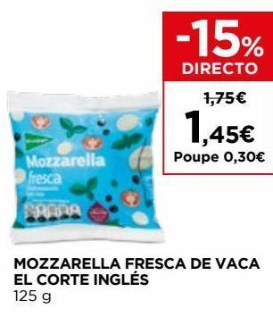 El Corte Inglés Mussarela el corte inglés promoção