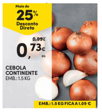 Continente Cebola Continente 1,5kg promoção
