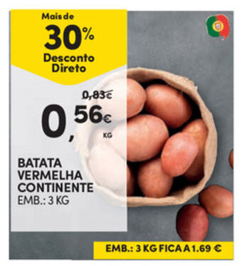 Continente Batata Vermelha Continente 3kg promoção
