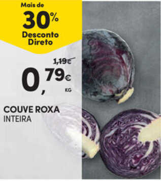 Continente Couve Roxa promoção