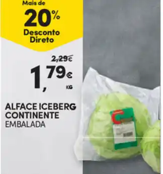 Continente Alface Iceberg Continente Embalada promoção