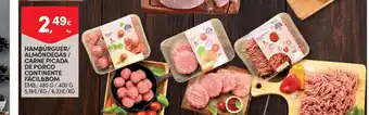 Continente Hambúrguer Almôndegas/ Carne Picada de Porco Continente Fácil & Bom 480g/400g promoção