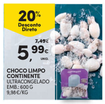 Continente Choco Limpo Continente 600g promoção