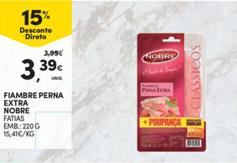 Continente Fiambre Perna Extra Nobre 220g promoção