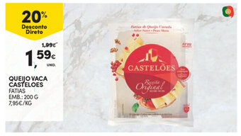 Continente Queijo Vaca Casteloes 200g promoção