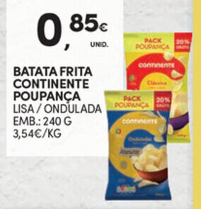 Continente Batata Frita Continente Pourança 240g promoção