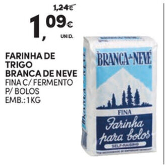 Continente Farinha de Trigo Branca de Neve 1kg promoção
