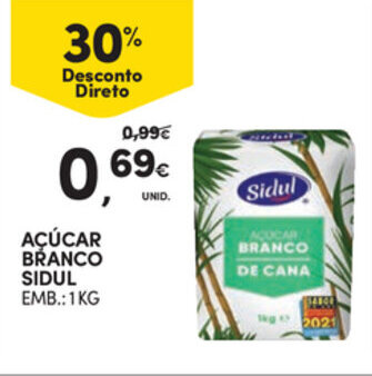 Continente Açúcar Branco Sidul 1kg promoção