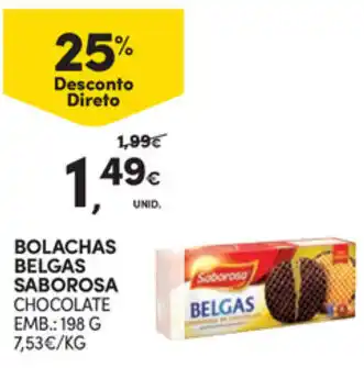 Bolachas Belgas Saborosa Chocolate 198g