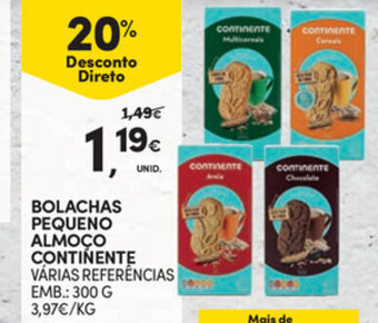 Bolachas Pequeno Almoço Continente 300g
