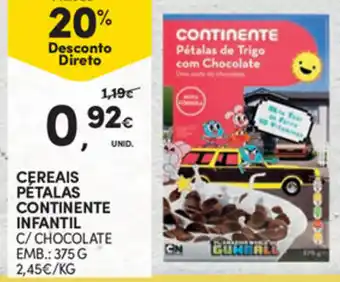 Continente Cereais Pétalas Continente Infantil 375g promoção