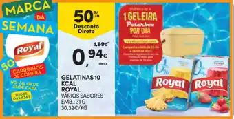 Continente Gelatinas 10 Kcal Royal 31g promoção