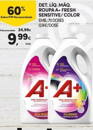 Detergente líquido a+