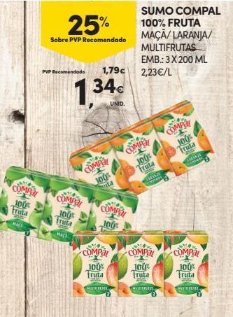 Continente Bom dia Sumo compal promoção