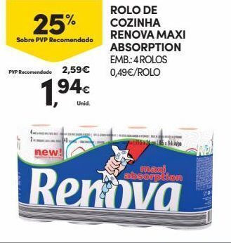 Continente Bom dia Papel toalha renova promoção