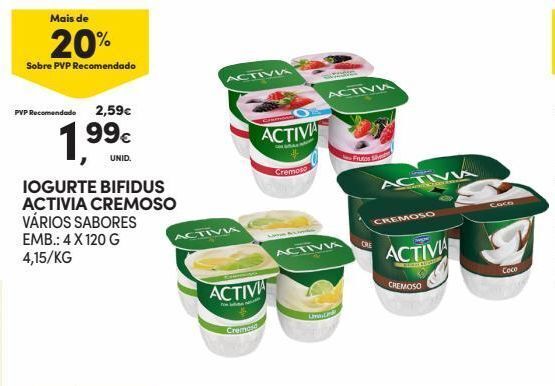 Promoção Iogurte com bifidus activia em Continente Bom dia Promoção Iogurte com bifidus activia em Continente Bom dia