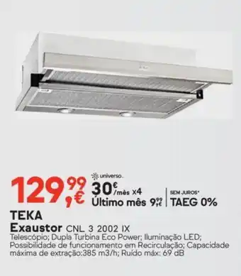 Worten Teka Exaustor promoção