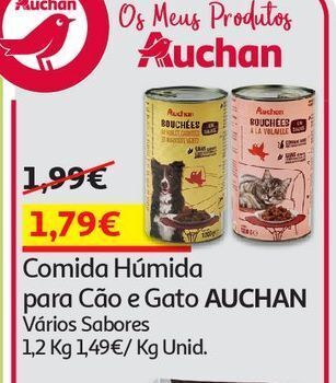 Auchan Comida húmida p/gato auchan promoção