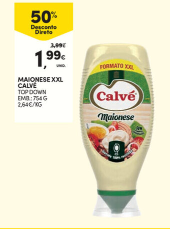 Continente Maionese XXL Calvé 754g promoção