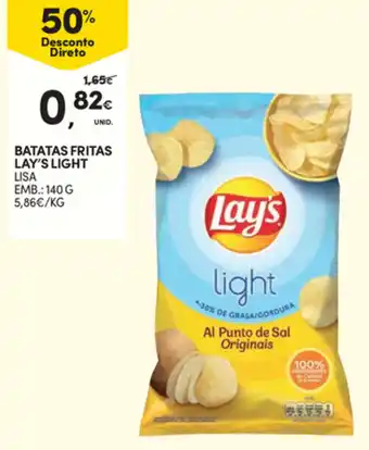 Continente Batatas Lay's Light 140g promoção