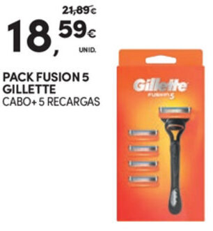 Continente Pack Fusion 5 Gillette promoção