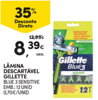 Continente Lâmina Descartável Gillette 12 Unid promoção
