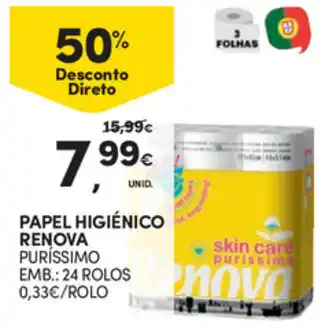 Continente Papel Higiénico Renova 24 Rolos promoção