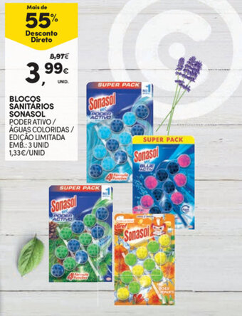 Continente Blocos Sanitários Sonasol 3 Unid promoção