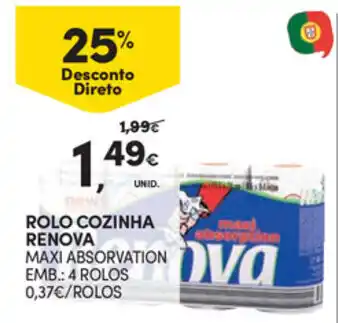 Continente Rolo Cozinha Renova 4 Rolos promoção