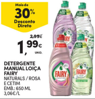 Continente Detergente Manual Loiça Fairy 650ml promoção