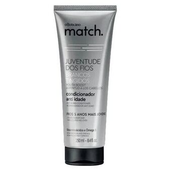 O Boticário Condicionador anti-idade brancos pintados match juventude dos fios, 250ml promoção