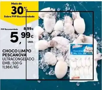 Continente Choco Limpo Pescanova 500g promoção
