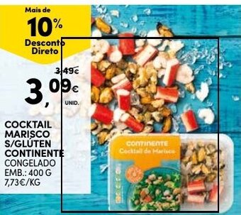 Continente Cocktail Marisco s/ Gluetn Continente 400g promoção