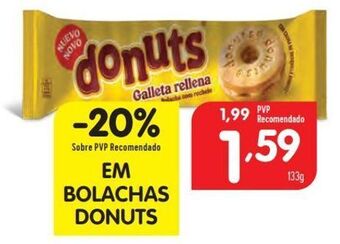 Minipreço Bolacha recheada donuts promoção