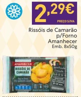 Recheio Rissóis amanhecer promoção