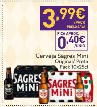Recheio Cerveja sagres mini promoção