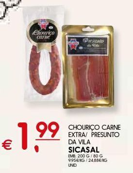 Meu Super Chouriço sicasal promoção