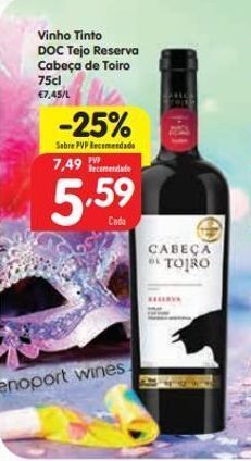 Minipreço Vinho tinto cabeça de toiro promoção