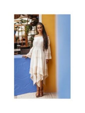 Venca Vestido longo de verão feito de algodão promoção