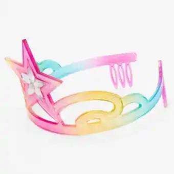 Claire's Claire's club rainbow star crown promoção