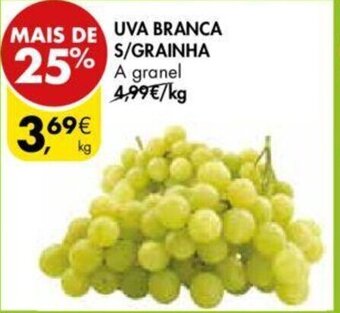 Pingo Doce Uva branca s/ Grainha 1kg promoção