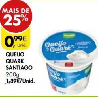 Pingo Doce Queijo Quark Santiago 200g promoção