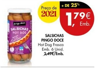 Pingo Doce Salsichas Pingo Doce 6 unid. promoção
