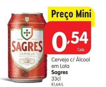 Lata de cerveja sagres